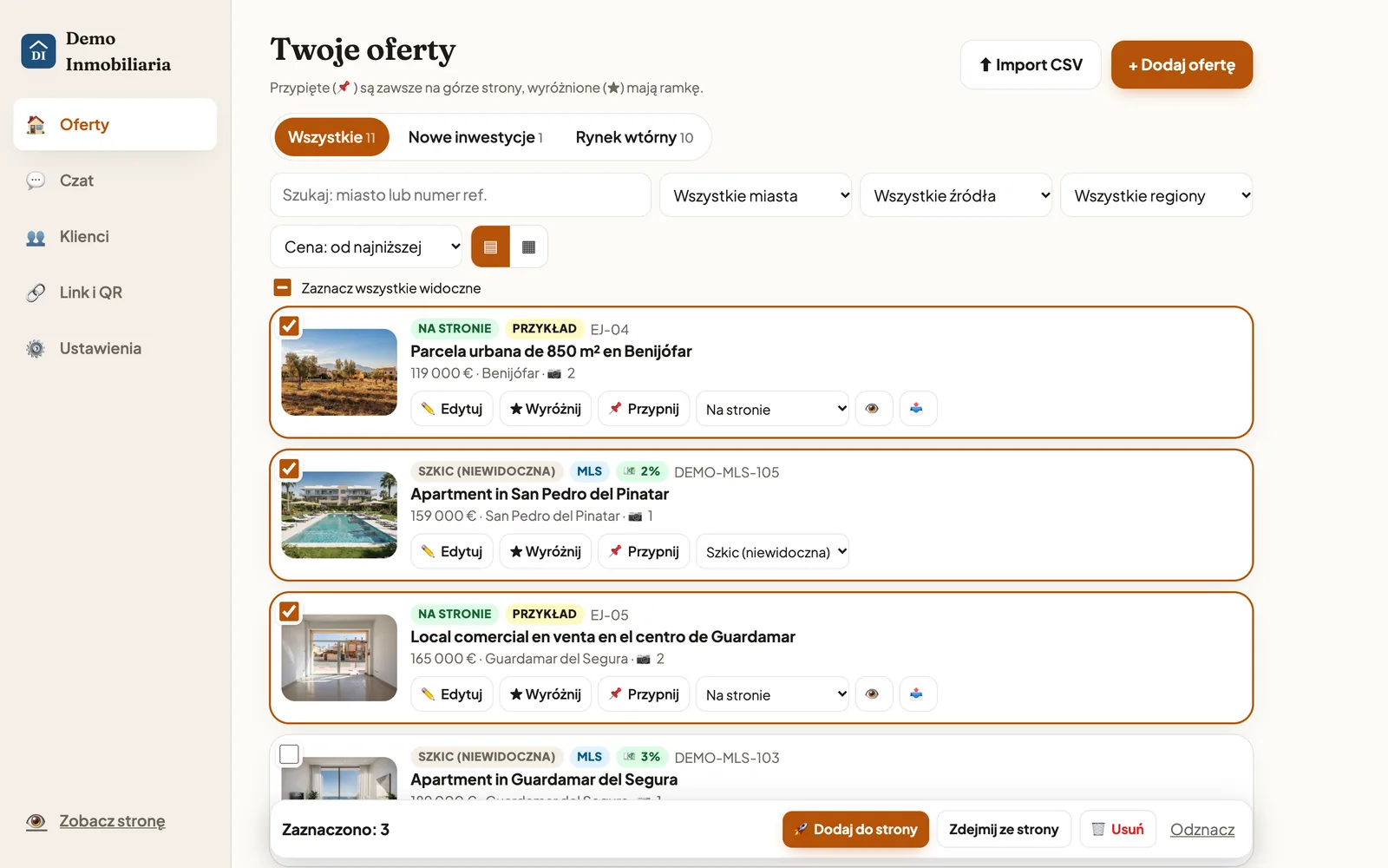Import i porządek